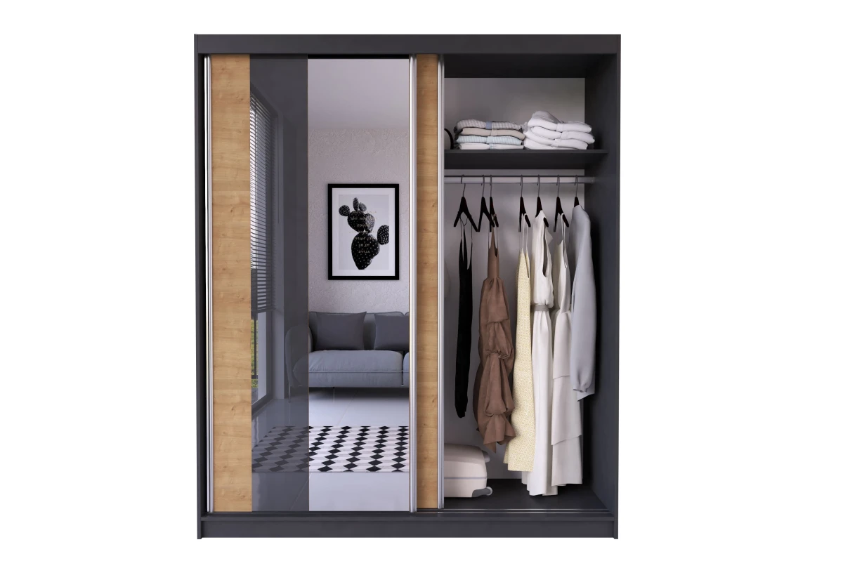 Kleiderschrank BEN 39 mit Spiegel - 183