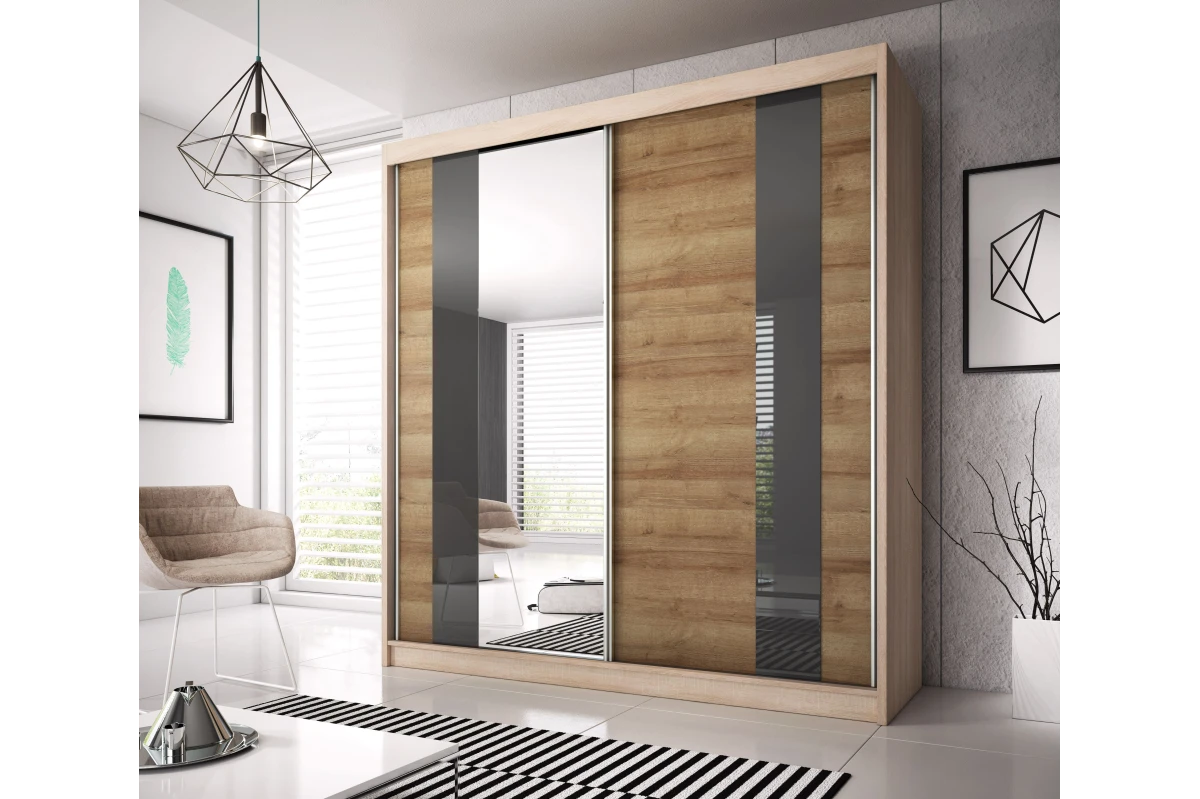 Kleiderschrank BEN 39 mit Spiegel - 183