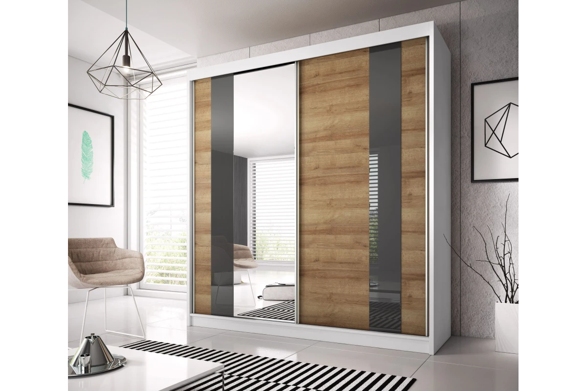 Kleiderschrank BEN 39 mit Spiegel - 183