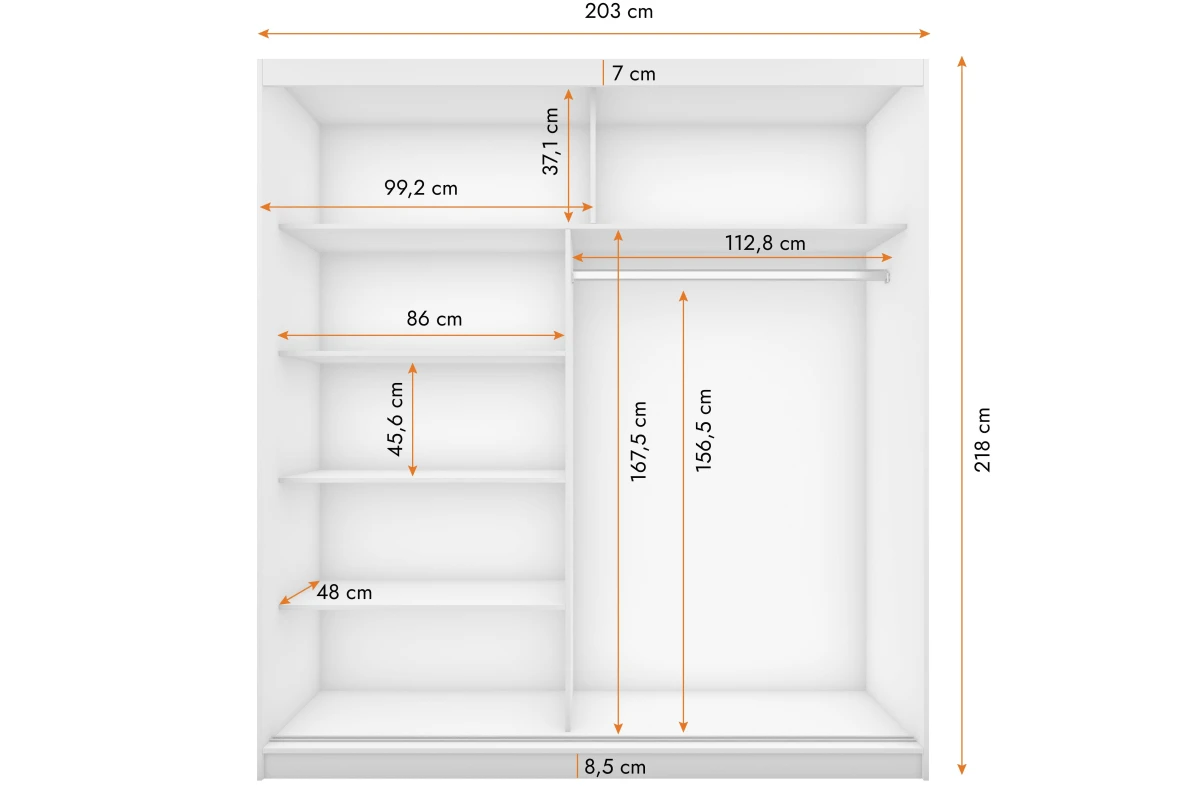Kleiderschrank mit Spiegel BEN 32 -203