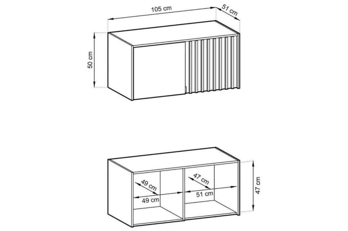 Kleiderschrank mit Erweiterung - JOHN Artisan + Schwarz (105 cm, ohne Spiegel)