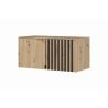 Kleiderschrank mit Erweiterung - JOHN Artisan + Schwarz (105 cm, ohne Spiegel)