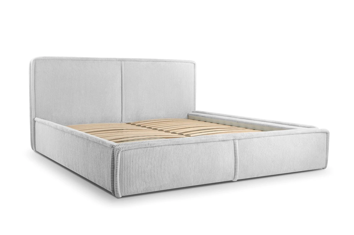 Polsterbett 140x200 mit robustem Cord-Stoff