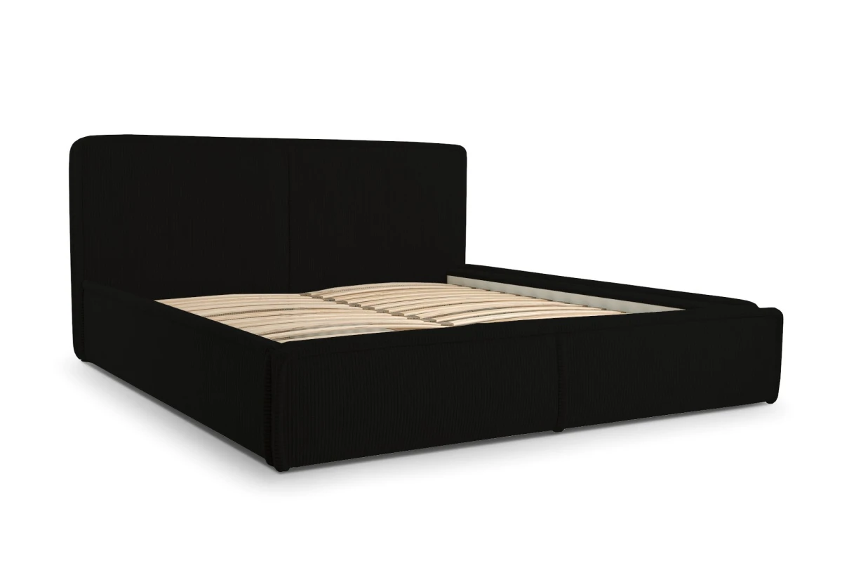Polsterbett 140x200 mit gepolsterter Kopfstütze