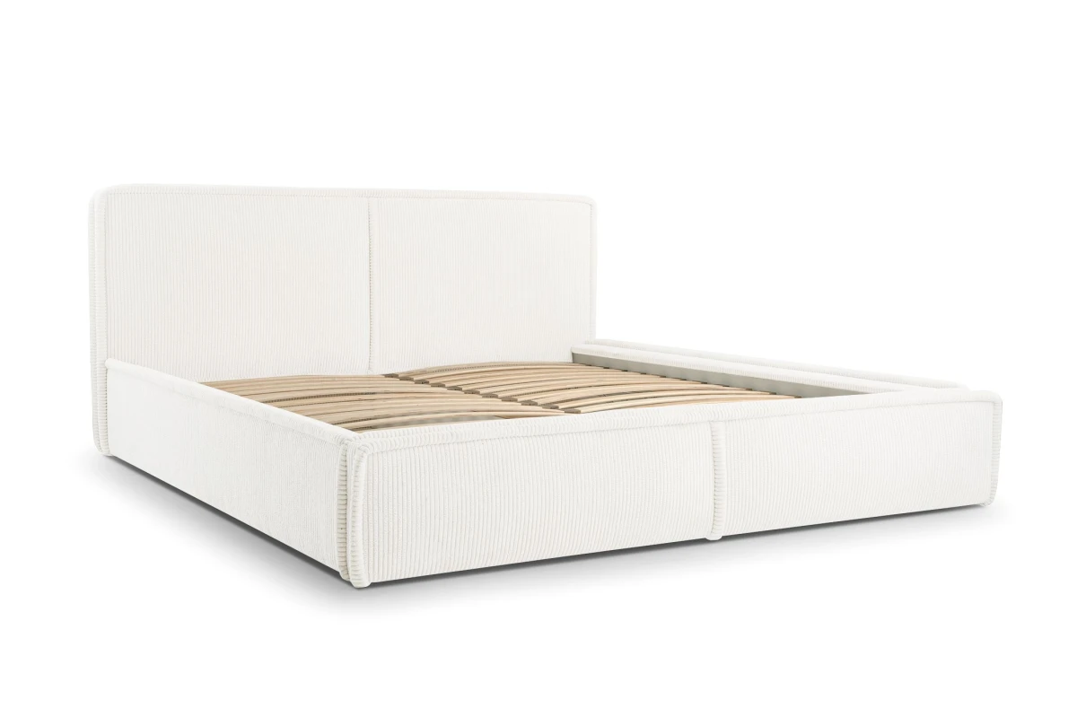Polsterbett 140x200 mit gepolsterter Kopfstütze