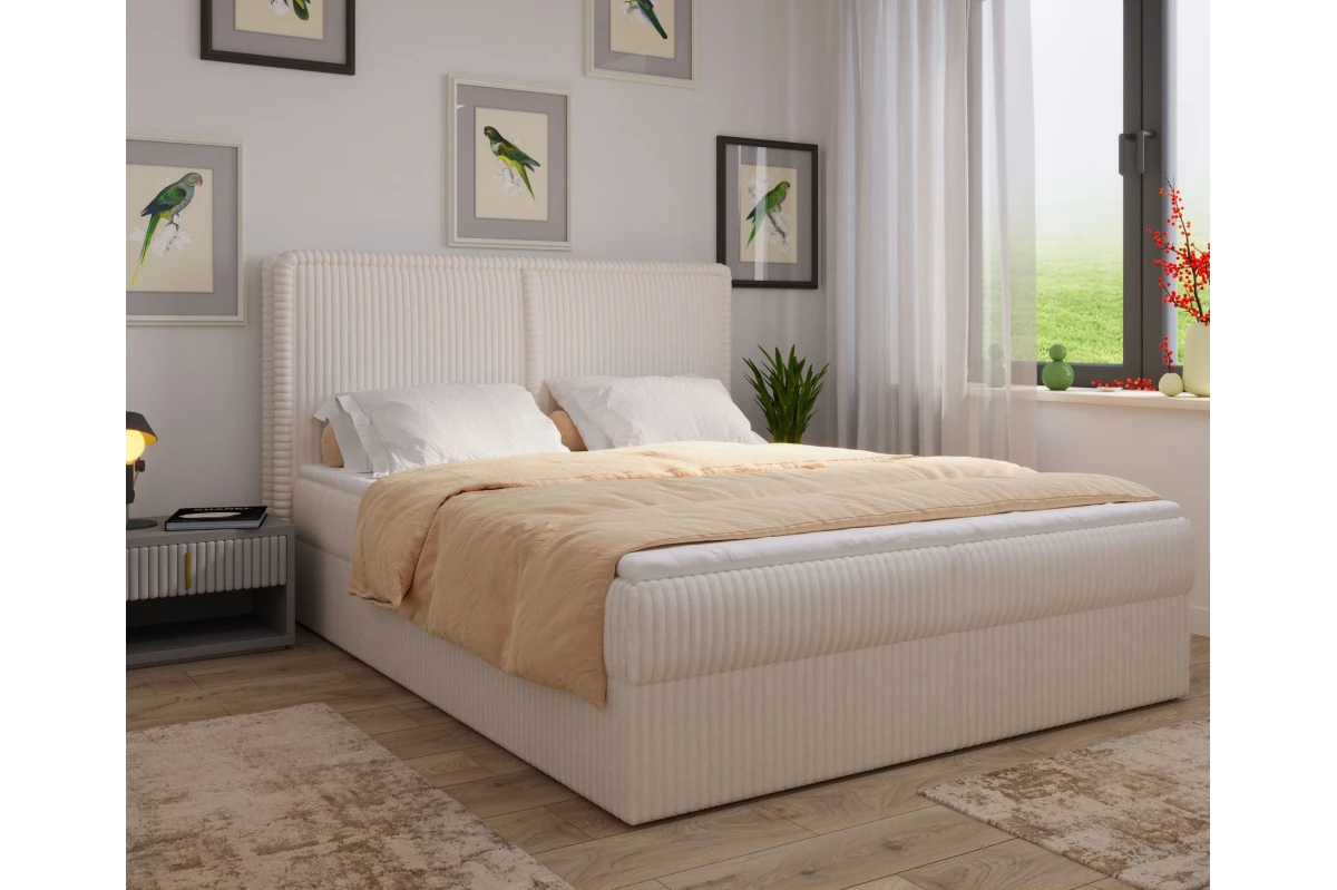 Bequemes Boxspringbett 140x200 mit Stauraum