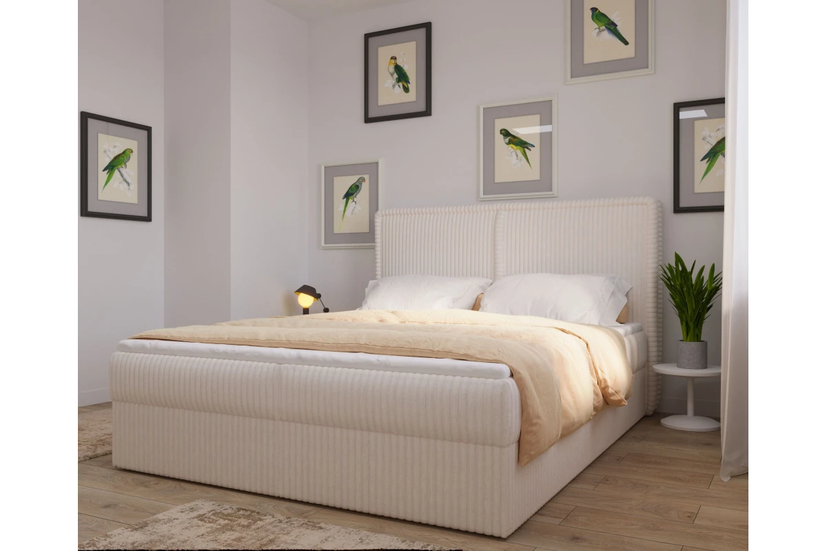 Bequemes Boxspringbett 140x200 mit Stauraum