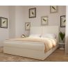 Boxspringbett 160x200 mit Bettkasten - Cordstoff in Creme