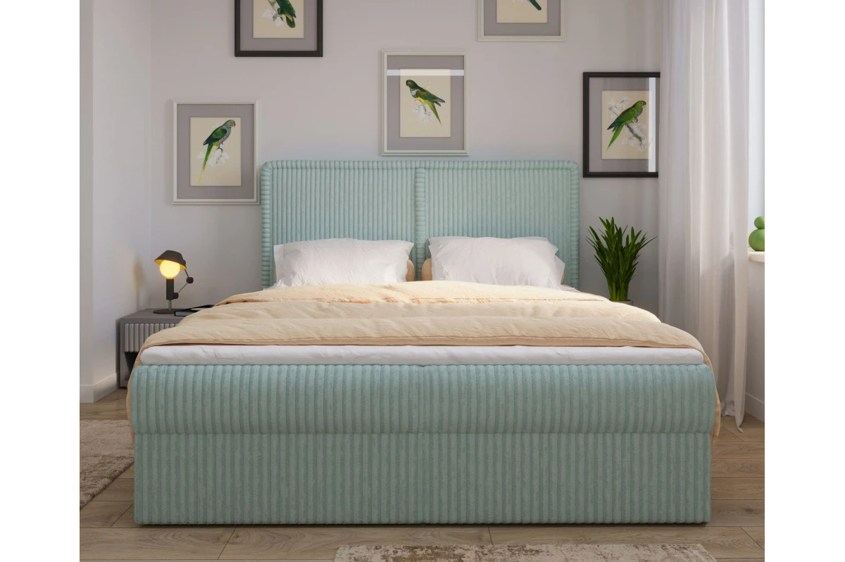 Robustes Boxspringbett 160x200 mit Bettkasten