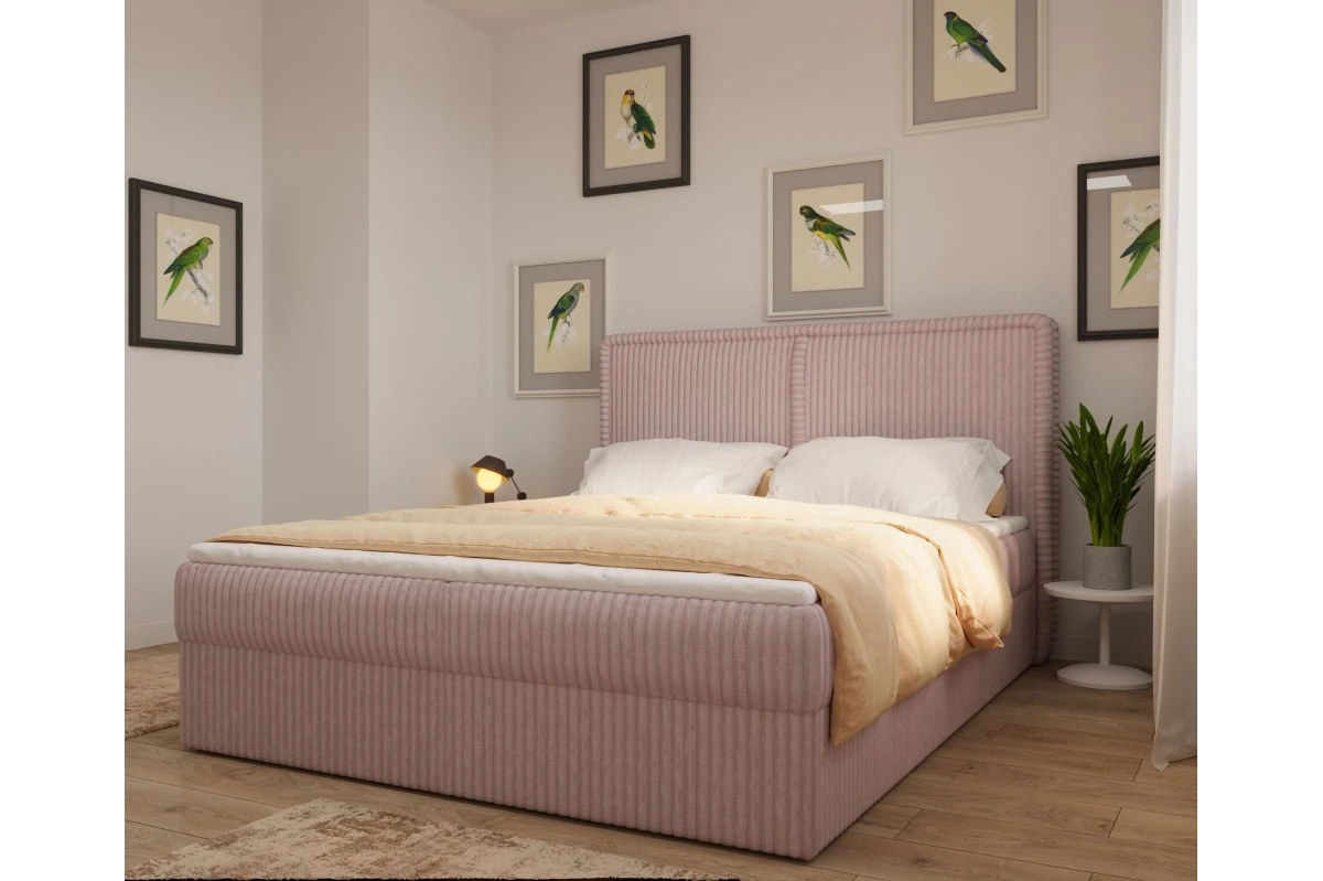 Robustes Boxspringbett 160x200 mit Bettkasten