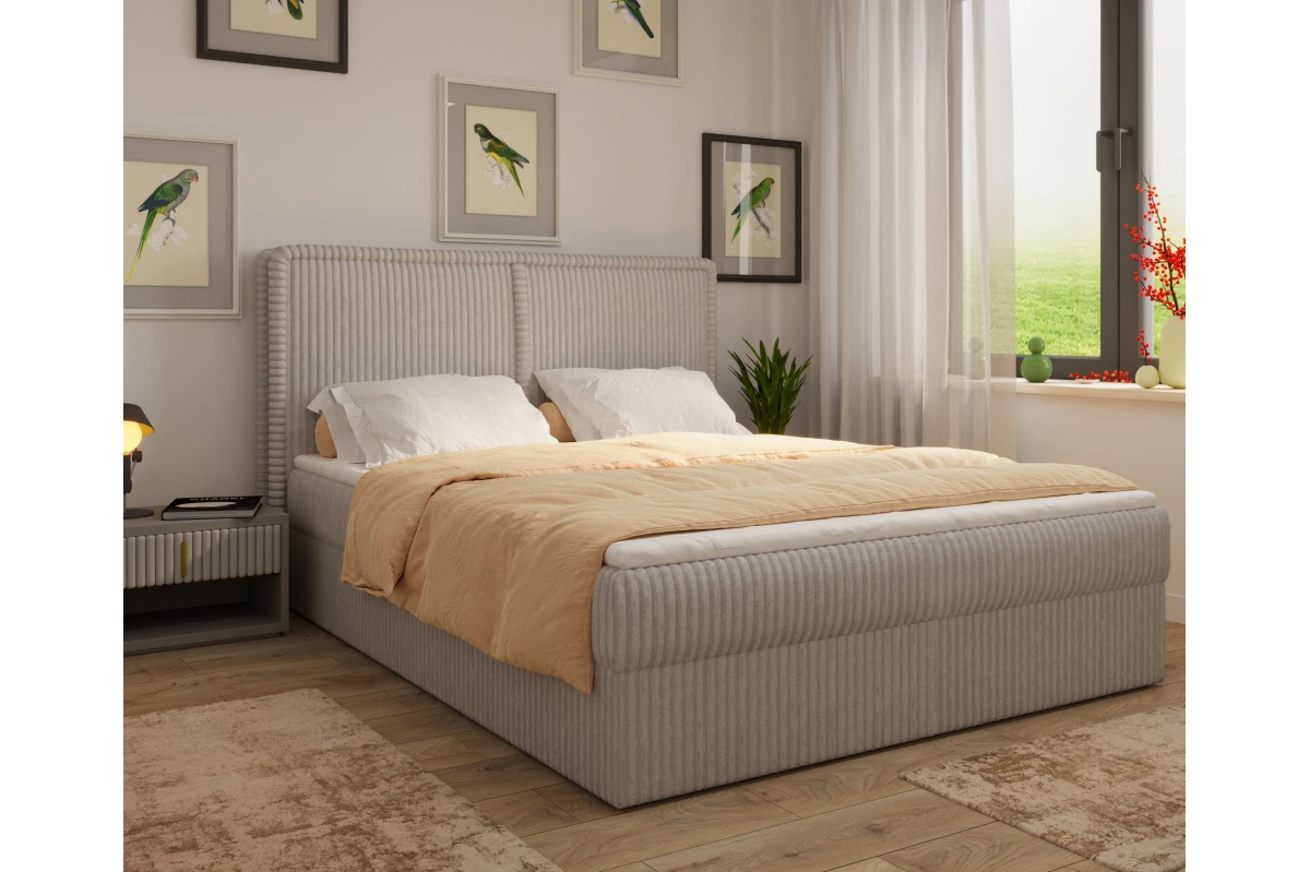 Boxspringbett 180x200 mit Bettkasten mit Topper