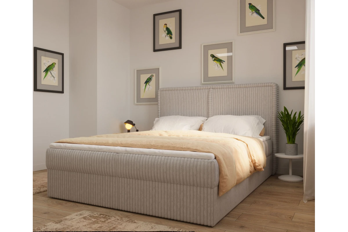 Boxspringbett 180x200 mit Bettkasten mit Topper