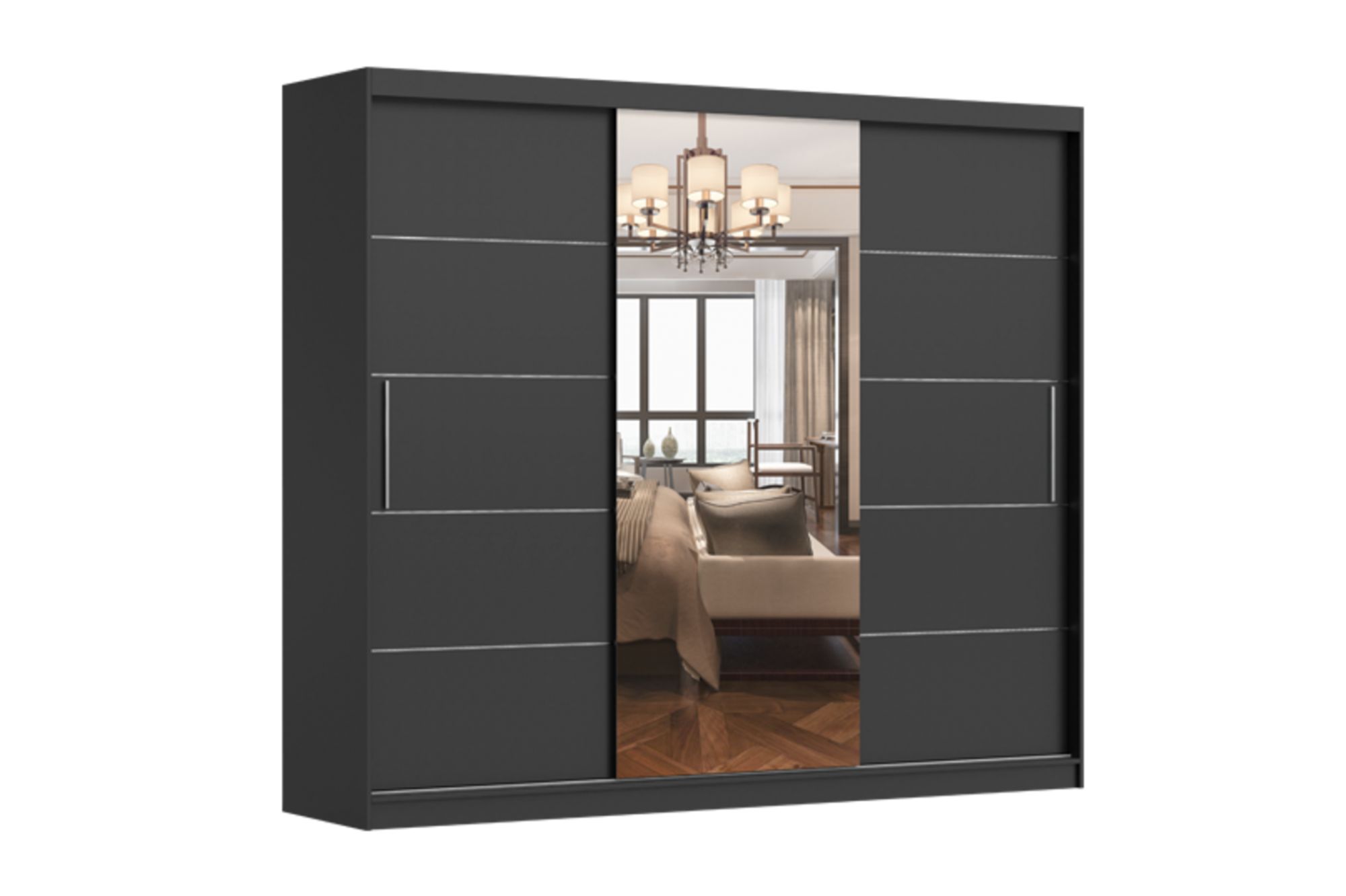 Kleiderschrank Schwebetürenschrank ELBA - 250