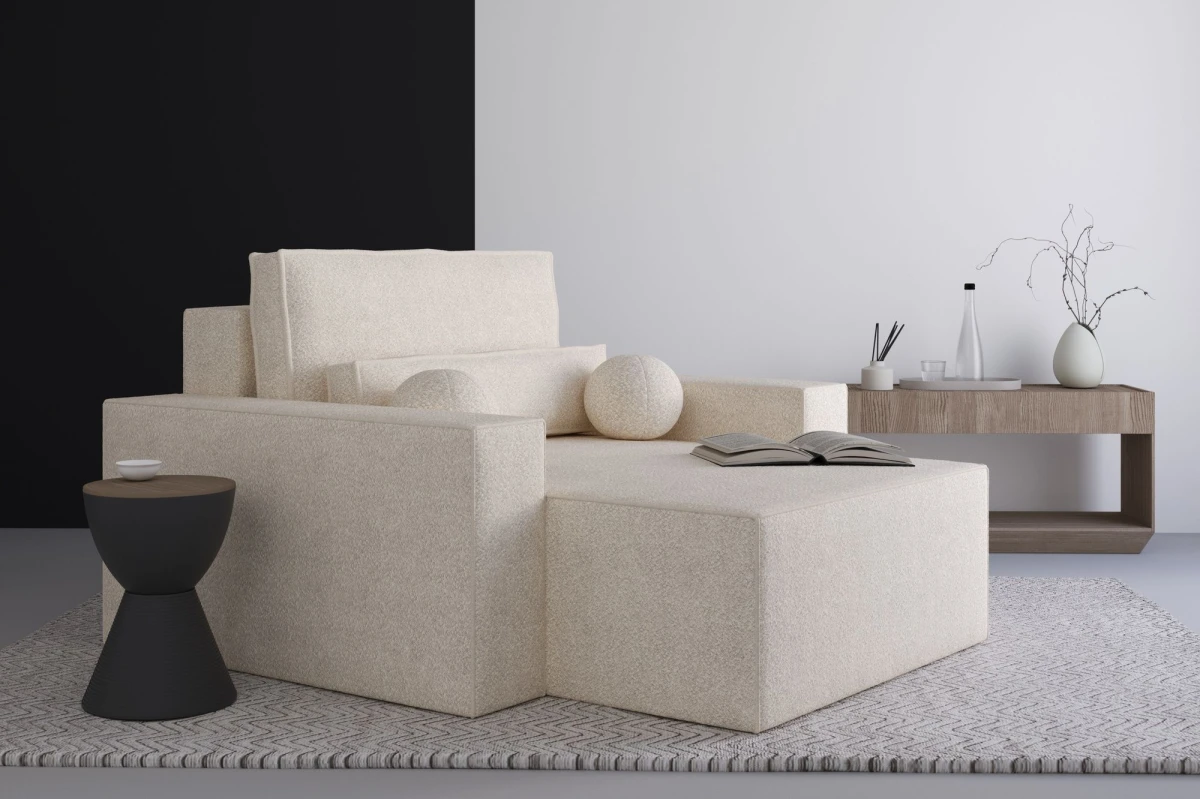 Chaiselongue Denver aus Bouclé