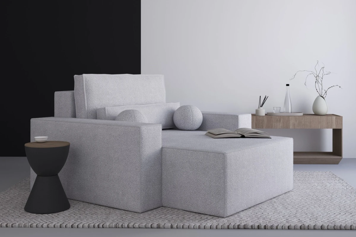 Chaiselongue Denver aus Bouclé