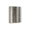 Kleiderschrank Drehtürenschrank Marsala 3D - 120 - Grau + Weiß Matt