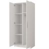 Kleiderschrank Drehtürenschrank Marsala 2D - 80 - Grau + Weiß Matt