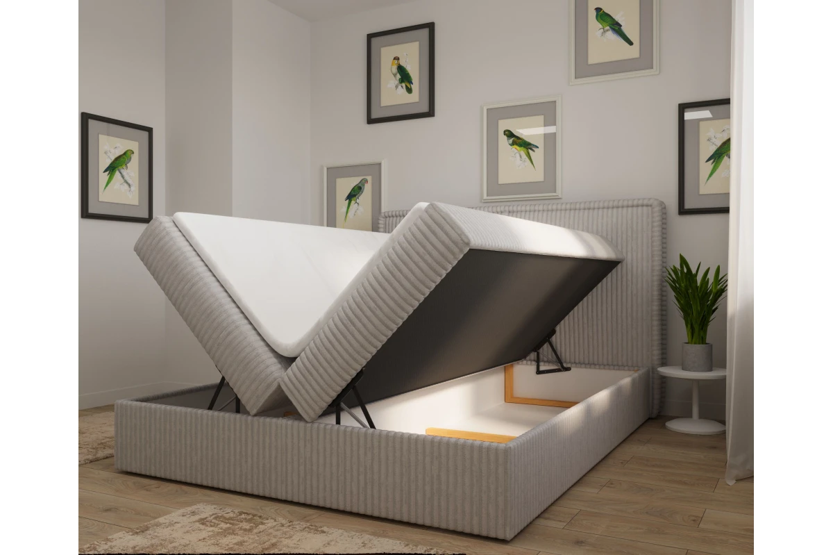 Robustes Boxspringbett 160x200 mit Bettkasten
