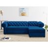 Chesterfield Ecksofa AVIA in Beige – mit Schlaffunktion & Bettkasten