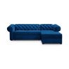 Chesterfield Ecksofa AVIA in Beige – mit Schlaffunktion & Bettkasten