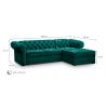 Chesterfield Ecksofa AVIA in Beige – mit Schlaffunktion & Bettkasten