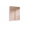 Kleiderschrank Schwebetürenschrank ADA IV 150 - Weiß Matt + Sonoma Eiche