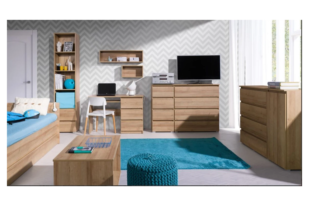Große Kommode MOON M05 - Weiß Matt