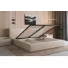 Polsterbett mit Bettkasten 140x200 - hochwertiger Stoff und Stauraum