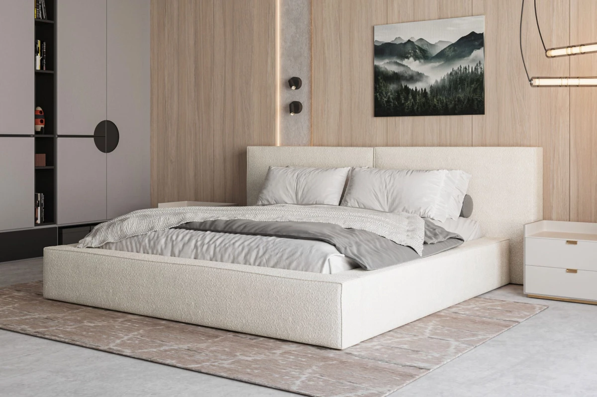 Polsterbett 180x200 - Bett 06 - Beige (Anthology 3)