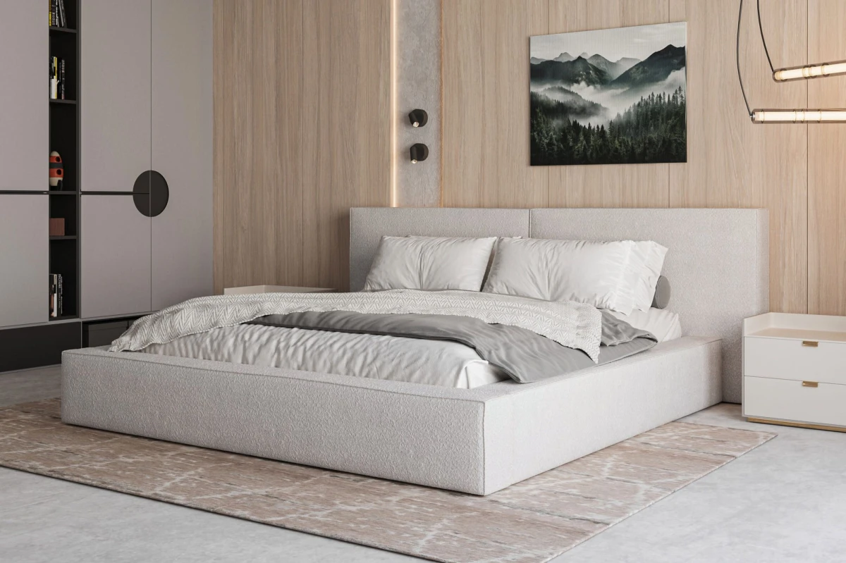 Polsterbett 180x200 - Bett 06 - Beige (Anthology 3)