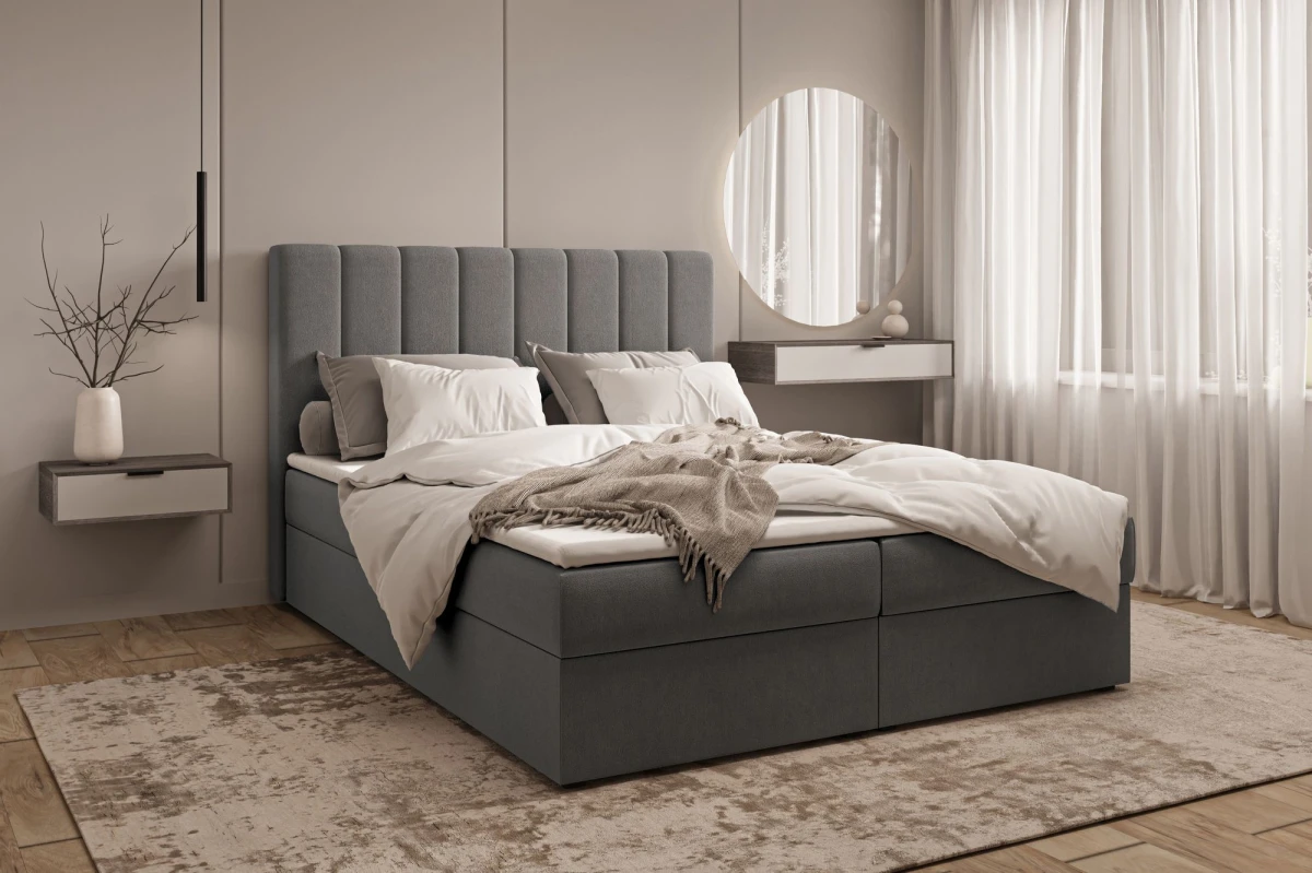 Boxspringbett 180x200 - Luxuriöses Kopfteil
