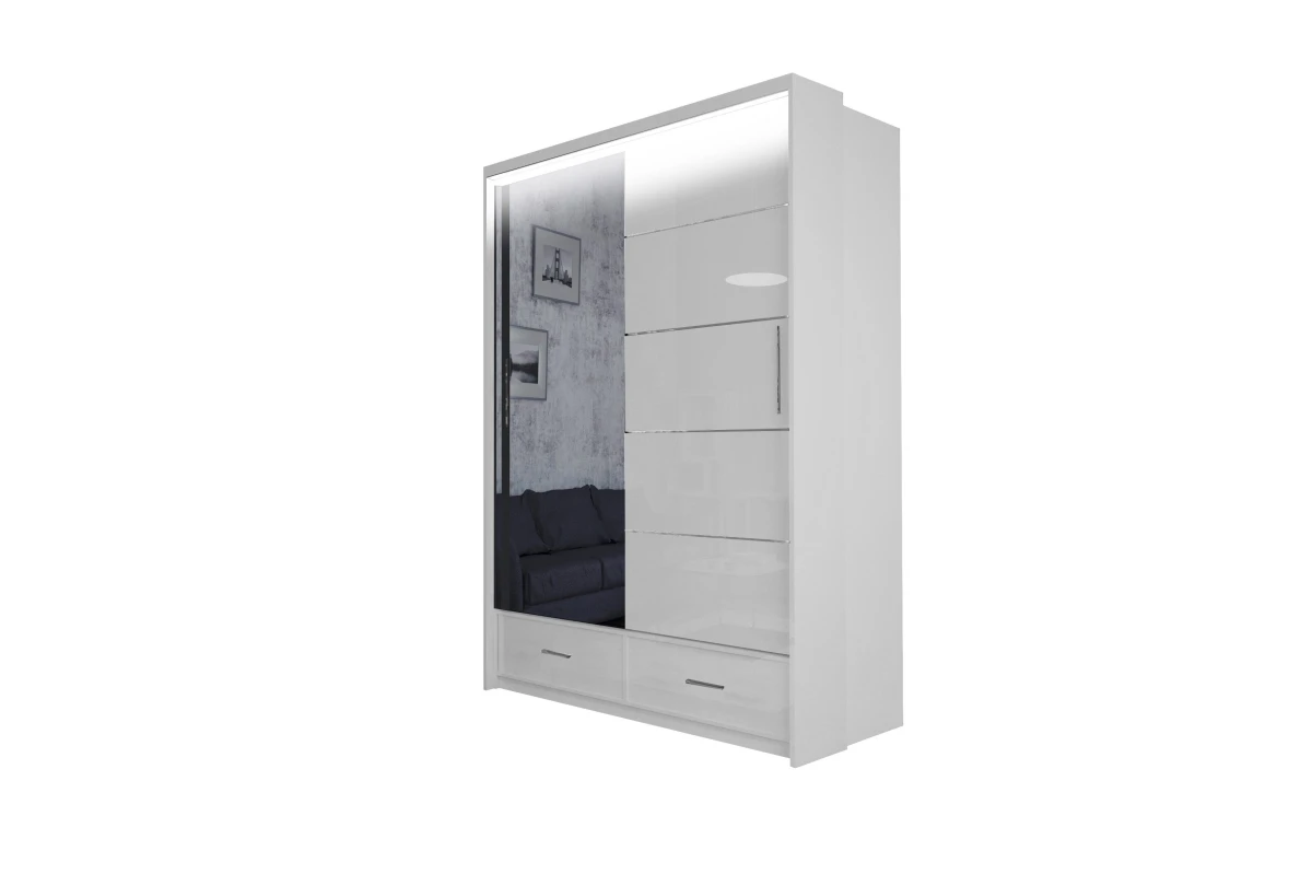 Kleiderschrank Cylia - 120 cm - Grau