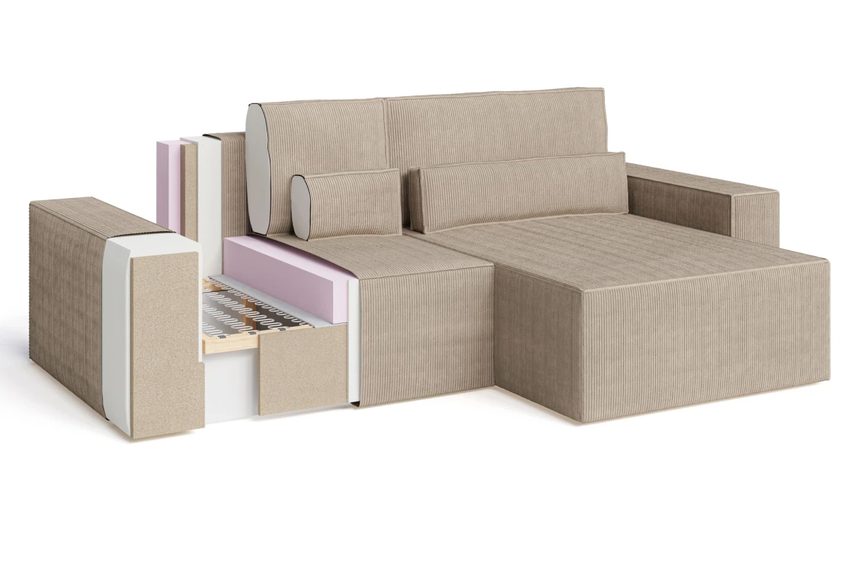 Ecksofa DENVER MINI - aus Cord