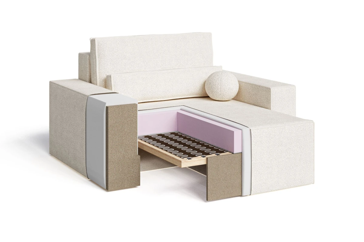 Chaiselongue Denver aus Bouclé