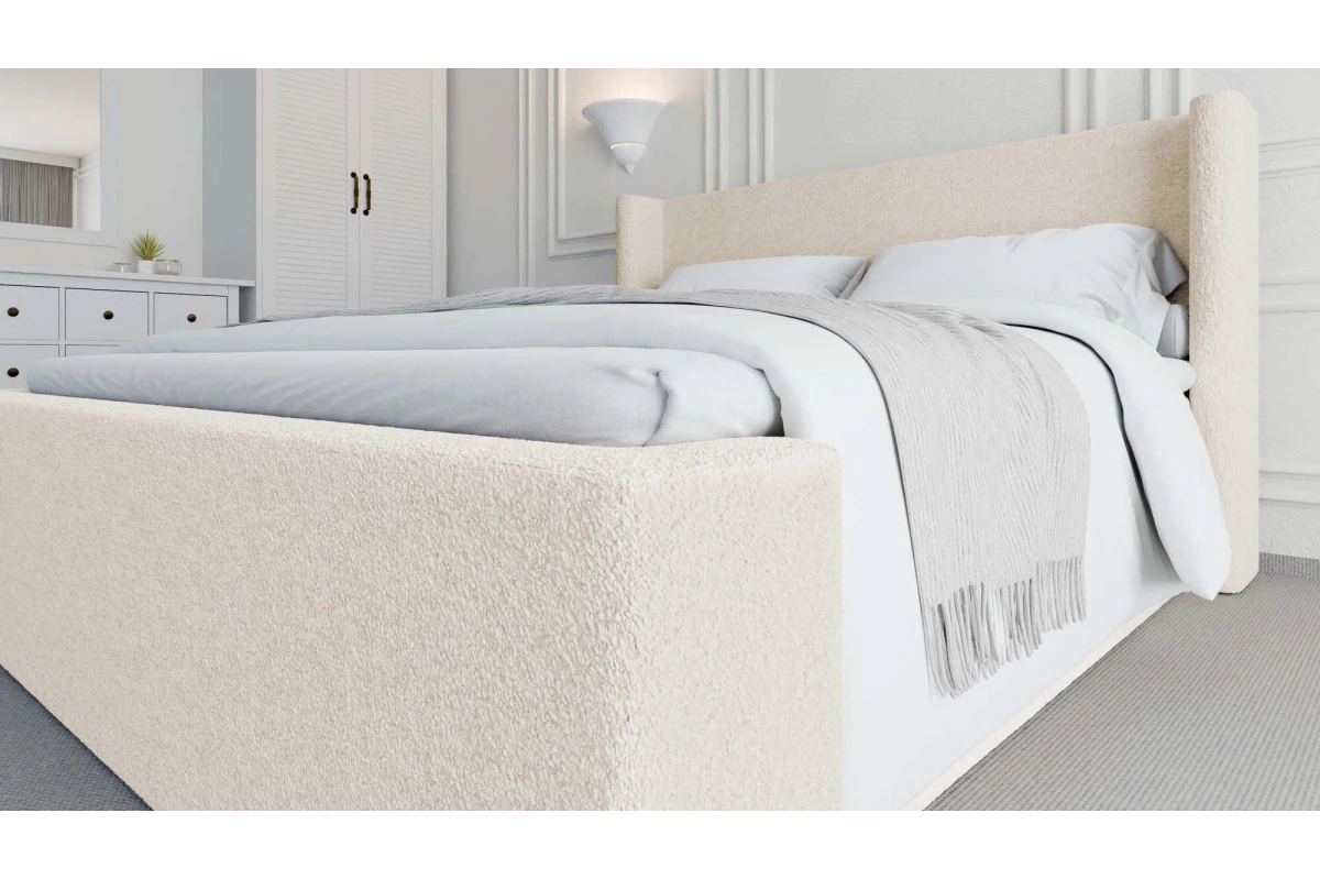 Elegantes Schlafzimmer mit Boxspringbett 180x200