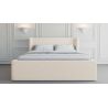 Stauraumbett 180x200 mit weichem Bouclé-Stoff