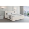 Boxspringbett 160x200 mit Bettkasten und Bouclé-Stoff