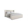 Boxspringbett 160x200 mit Bettkasten und Bouclé-Stoff