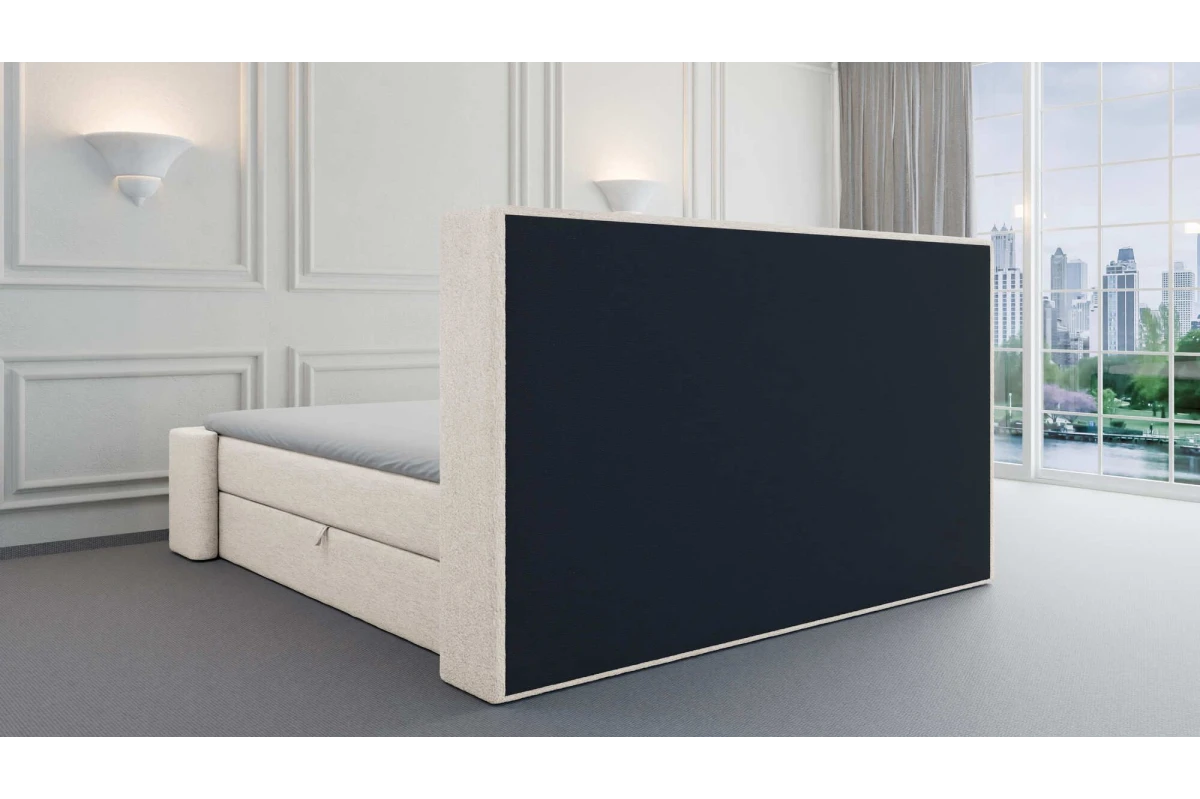 Schlafzimmer mit stilvollem Boxspringbett 160x200