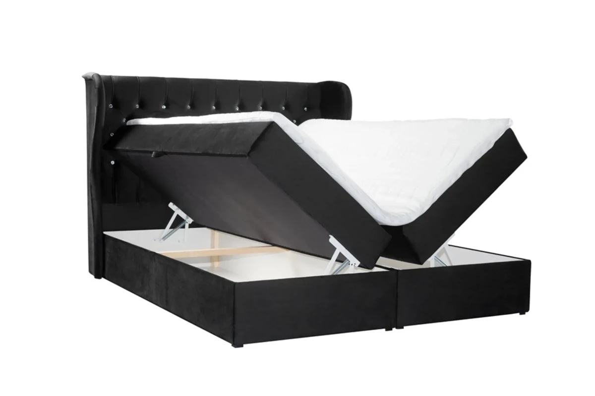 Chesterfield Boxspringbett Viktoria - Grau