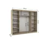 Schiebetürenschrank mit Spiegel – Dolsa 250 – Weiß
