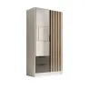 Schrank mit Spiegel Comas 100 – Eiche Artisan + Schwarz