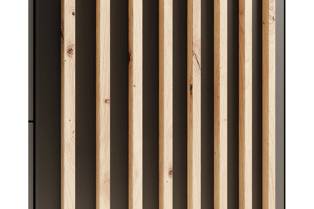 Schrank mit Spiegel Comas 100 – Eiche Artisan + Schwarz
