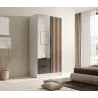 Schrank mit Spiegel Comas 100 – Eiche Artisan + Schwarz