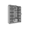 Schrank mit Spiegel Comas 150 – Graphit