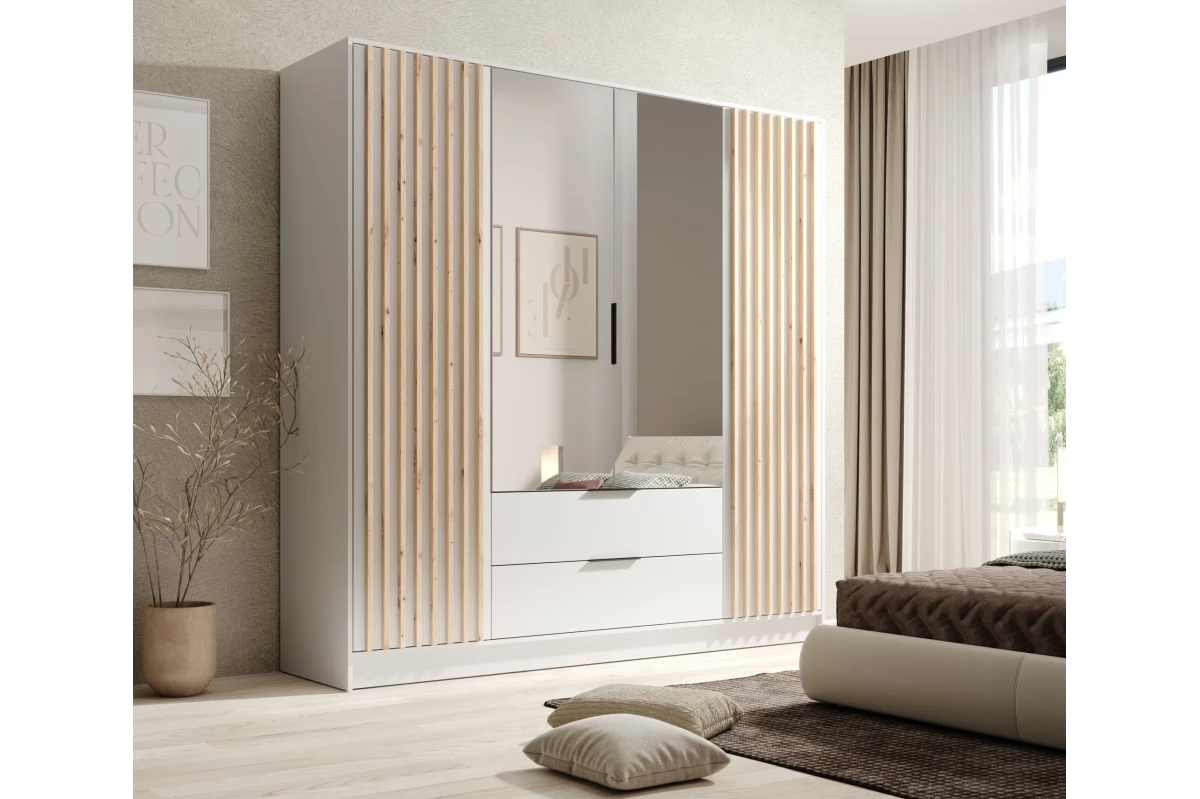Schrank mit Spiegel Comas 200 – Weiß