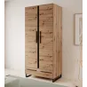 Schiebetürenschrank ELIORA – Eiche Artisan + Schwarz
