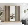 Schrank Giulia 180 mit Spiegel - Eiche Artisan