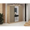 Schrank Giulia 180 mit Spiegel - Eiche Artisan