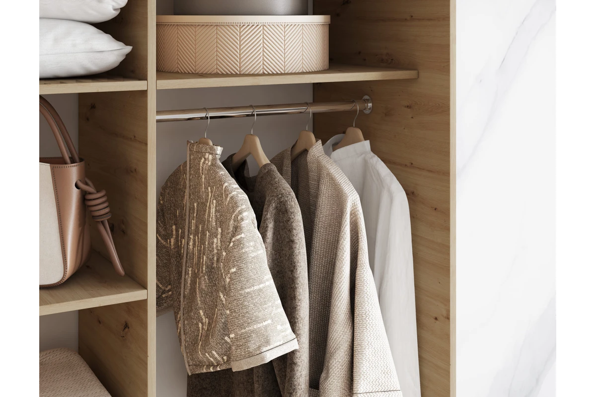 Schrank Giulia 180 mit Spiegel - Eiche Artisan